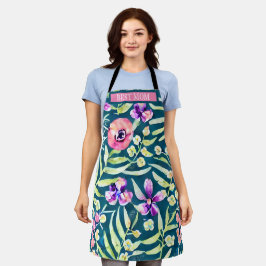 Gepersonaliseerd Schort Zomer en Boho Botanical