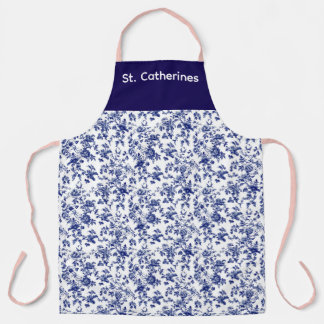 Gepersonaliseerd Schorten blauw toile ontwerp