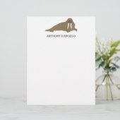 Gepersonaliseerd schrijfpapier van Walrus Briefhoofd (Staand voorkant)