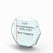 Gepersonaliseerd schrijfprijsblok fotoblokken (Rechts)