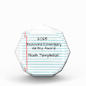 Gepersonaliseerd schrijfprijsblok fotoblokken (Voorkant)