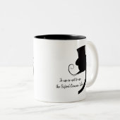 Gepersonaliseerd schurkenkomma tweekleurige koffiemok (Voorkant rechts)