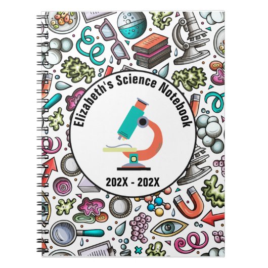 Gepersonaliseerd Science Notitieboek Hoesje - Paar (Voorkant)
