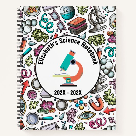 Gepersonaliseerd Science Notitieboek Hoesje - Paar (Voorkant)