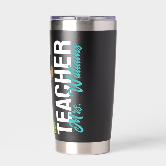 Gepersonaliseerd | Scooby-Doo Happy Face Teacher Geïsoleerde Drinkbeker (Achterkant)