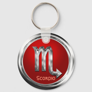 Gepersonaliseerd Scorpio Zodiac Symbool Sleutelhanger