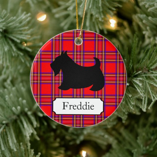 Gepersonaliseerd Scottish Terrier Ornament (Boom)