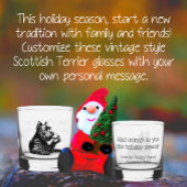 Gepersonaliseerd Scotty Dog Christmas Rocks Whisky Glas