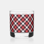 Gepersonaliseerd Scotty Dog en Tartan Kerst Whisky Glas (Achterkant)