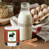 Gepersonaliseerd Scotty Dog en Tartan Plaid Kerstm Whisky Glas