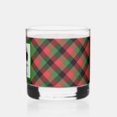 Gepersonaliseerd Scotty Dog en Tartan Vrolijk Kers Whisky Glas (Links)
