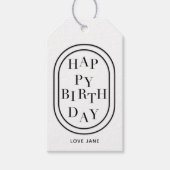 Gepersonaliseerd Scrambled "Happy Birthday" cadeau Cadeaulabel (Voorkant)