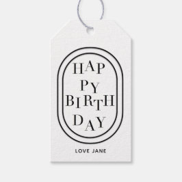 Gepersonaliseerd Scrambled "Happy Birthday" cadeau Cadeaulabel