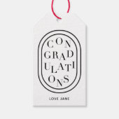 Gepersonaliseerd Scrambled "Proficiat" cadeau labe Cadeaulabel (Voorkant)