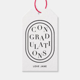 Gepersonaliseerd Scrambled "Proficiat" cadeau labe Cadeaulabel