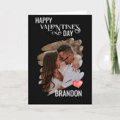 Gepersonaliseerd Scratch Foto Modern Monogram Love Kaart (Voorkant)