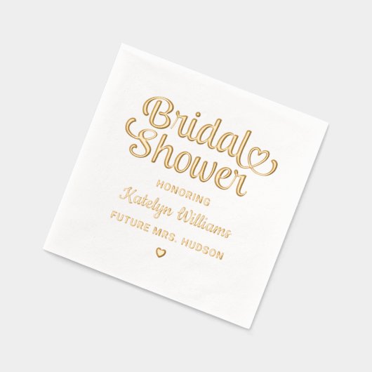 Gepersonaliseerd script bruiloft Vrijgezellenfeest Folie Servetten (Links)