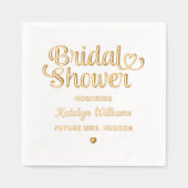 Gepersonaliseerd script bruiloft Vrijgezellenfeest Folie Servetten (Voorkant)