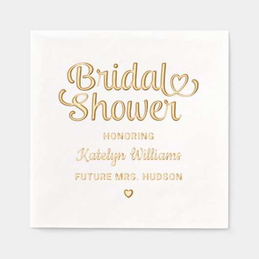 Gepersonaliseerd script bruiloft Vrijgezellenfeest Folie Servetten (Voorkant)