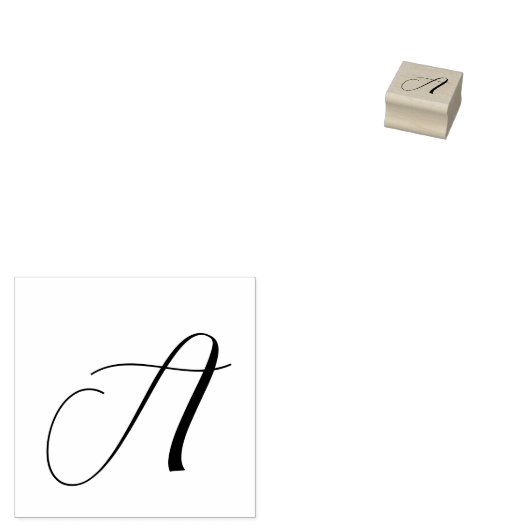 Gepersonaliseerd script Initiaal Rubberstempel (Gestempeld)
