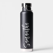 Gepersonaliseerd Script Jouw naam Party Black Whit Waterfles (Links)