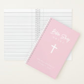 Gepersonaliseerd script kalligrafie roze bijbel st notitieboek (Binnen)