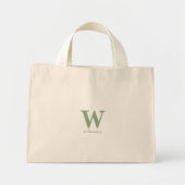 Gepersonaliseerd Script Monogram Initiaal & Naam G Mini Tote Bag (Voorkant)