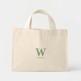 Gepersonaliseerd Script Monogram Initiaal & Naam G Mini Tote Bag