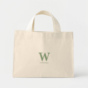 Gepersonaliseerd Script Monogram Initiaal & Naam G Mini Tote Bag