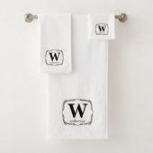Gepersonaliseerd script Monogram Initiaal & Naam k Bad Handdoek (Insitu)