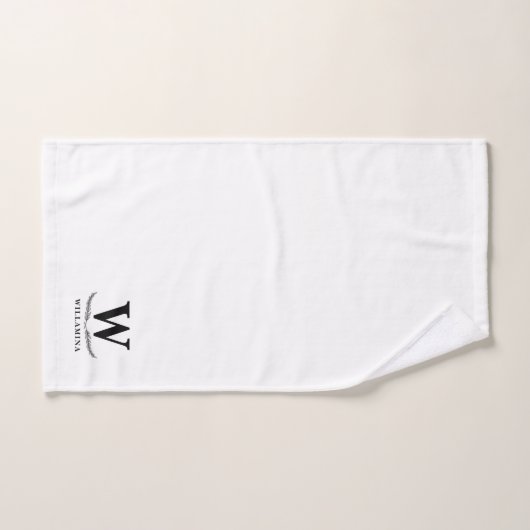 Gepersonaliseerd script Monogram Initiaal & Naam k Bad Handdoek (Handdoek)