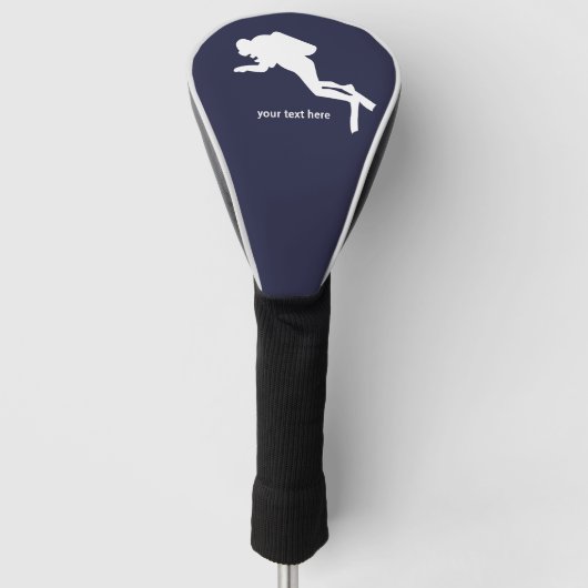 Gepersonaliseerd Scuba Diver Golf Head Hoesje Golfheadcover (Voorkant)