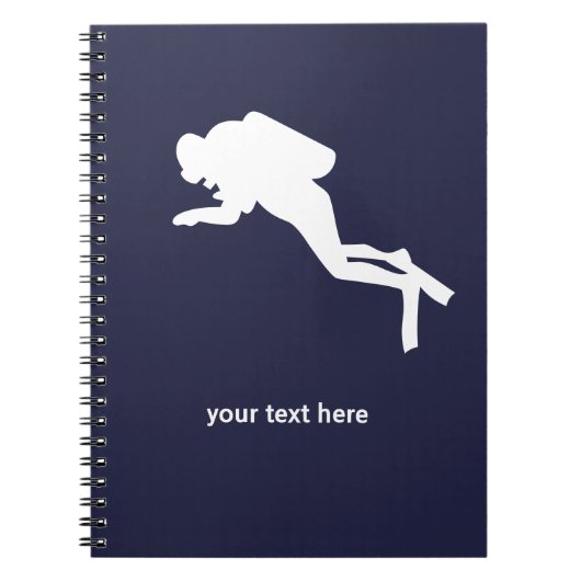 Gepersonaliseerd Scuba Diver Notitieboek (Voorkant)