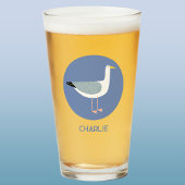 Gepersonaliseerd Seagull Bierglas Glas