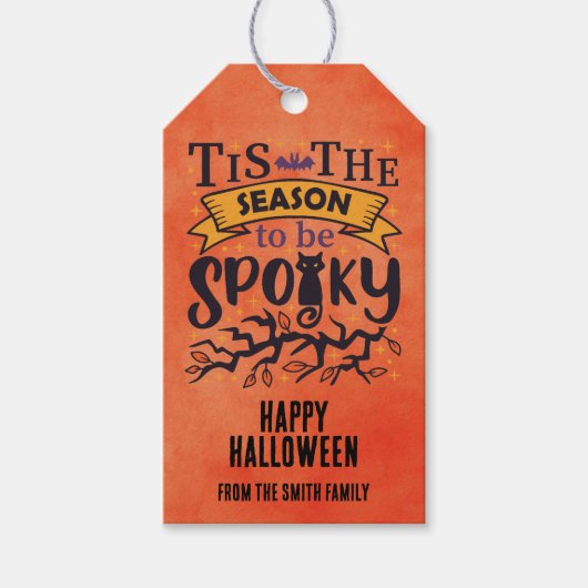 Gepersonaliseerd seizoen om spooky Halloween te zi Cadeaulabel (Voorkant)