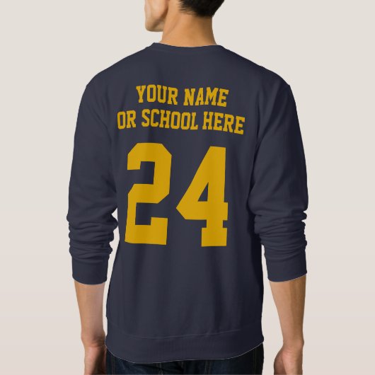 Gepersonaliseerd Senior Class High School Colours  Trui (Achterkant)