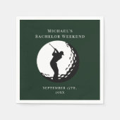 Gepersonaliseerd servet | Vrijgezellengolfweekend (Voorkant)