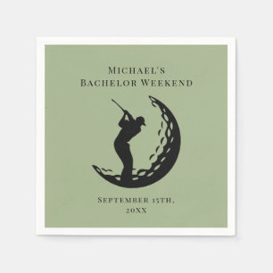 Gepersonaliseerd servet Vrijgezellengolfweekend