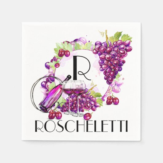 Gepersonaliseerd servetten voor wijncocktails (Voorkant)