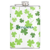 Gepersonaliseerd Shamrock patroon Heupfles (Voorkant)