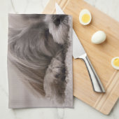 Gepersonaliseerd Shih tzu Kitchen Towel, slaaphond Theedoek (Quarter Fold)
