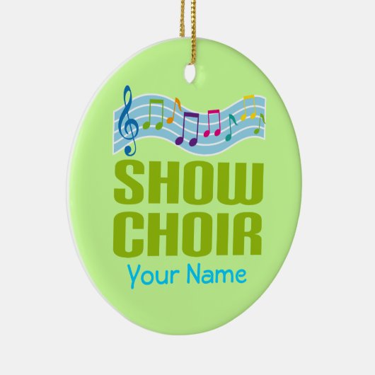 Gepersonaliseerd Show Choir Music Ornament (Rechts)