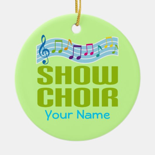Gepersonaliseerd Show Choir Music Ornament (Voorkant)
