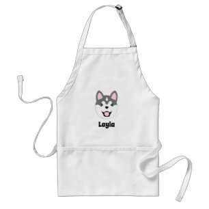 Gepersonaliseerd Siberian Husky Dog Apron Standaard Schort