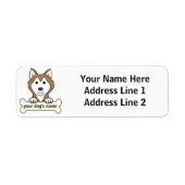 Gepersonaliseerd Siberian Husky Etiket (Voorkant)
