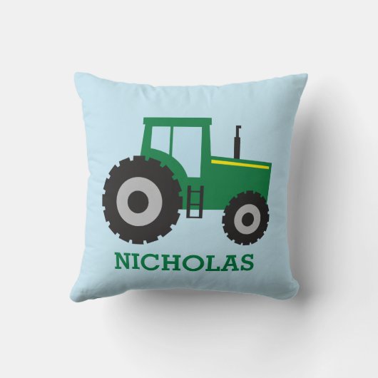 Gepersonaliseerd Sierkussen Boerderij tractor Kind (Achterkant)