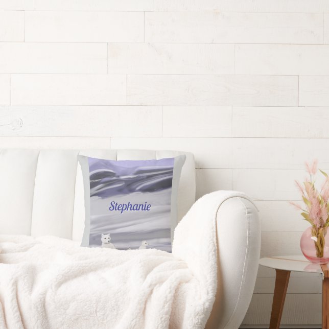 Gepersonaliseerd Sierkussen van Fox Family (Bank)