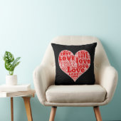 Gepersonaliseerd Sierkussen van het hart vol liefd (Stoel)