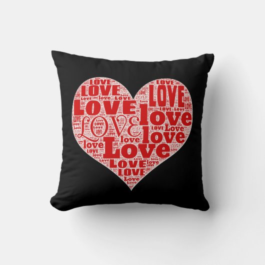 Gepersonaliseerd Sierkussen van het hart vol liefd (Voorkant)