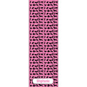 Gepersonaliseerd silhouet patroon op roze zwarte k yogamat